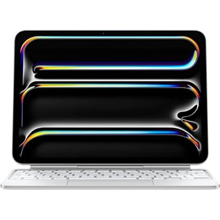 Apple iPad Pro M4 11 Magic Keyboard White-FRA - Stufenlos verstellbare Tastatur mit integriertem Trackpad und beleuchteten Tasten – Bild 1