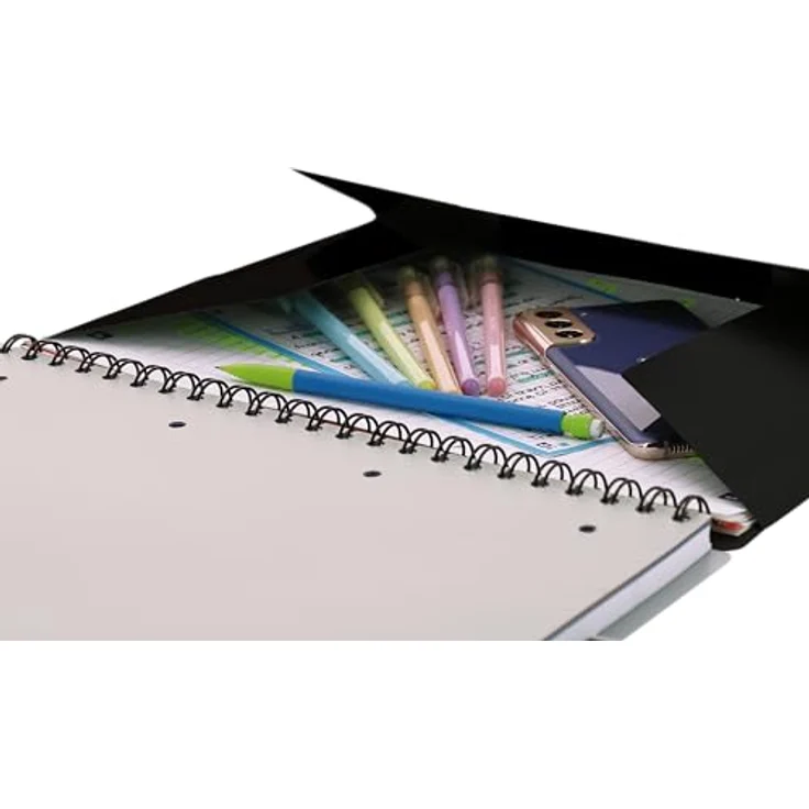 OXFORD Collegeblock Studium Organiserbook A4+ kariert, 80 Blatt, mit 6 Registern und Gummizug, holzfreies Papier, kompatibel mit SCRIBZEE®-App – Bild 7