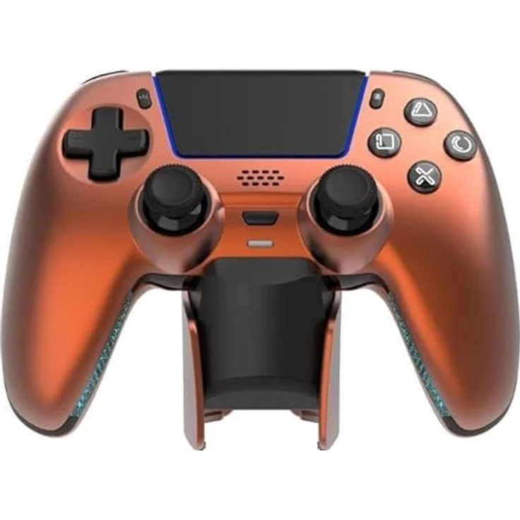 Deltaco Wireless Controller für PS5, inkl. Ladestation, in Orange, mit Hall-Effekt-Sensoren und programmierbaren Makro-Tasten – Bild 2