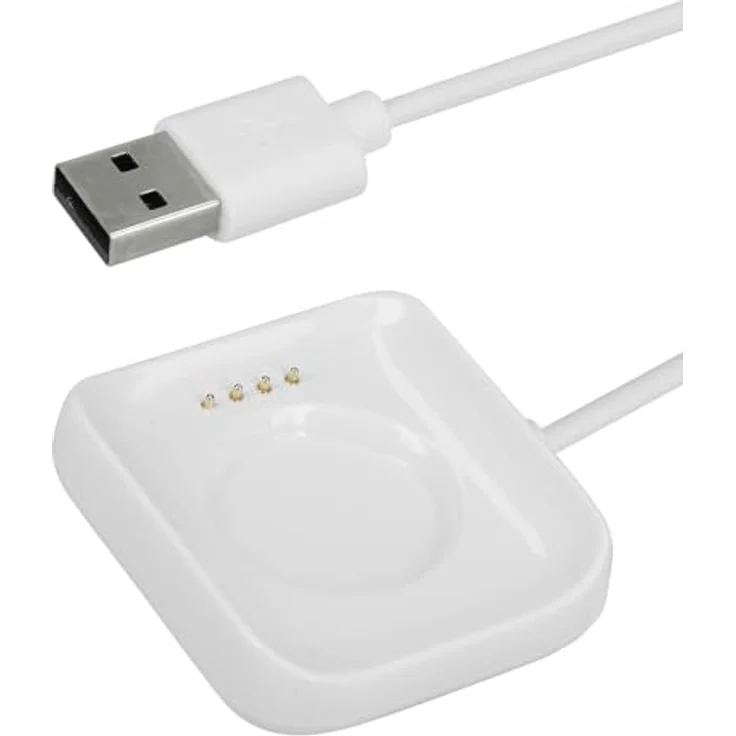kwmobile Smartwatch Ladekabel für Oppo Watch 1 (46mm), USB Aufladekabel in Weiß, 100 cm lang, ideales Ersatz- und Reiseladekabel – Bild 1