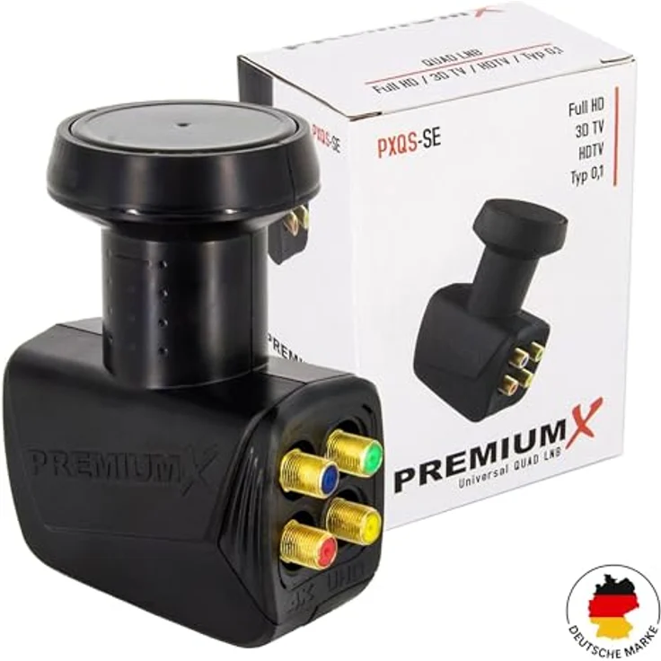 Fuba DAA 780 R Satellitenantenne, 74x84 cm Schüssel in Rot, PremiumX Quad LNB für 4 Teilnehmer, hoher Antennengewinn 39,53 dB – Bild 4