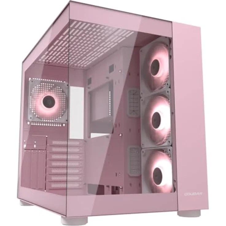COUGAR Gehäuse Midi-Tower, FV150 ARGB, Pink - Dual Kammer Design, erweiterte Kompatibilität, erweiterte Kühlleistung