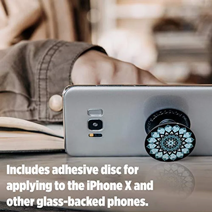 PopSockets - Ausziehbarer (Nicht Austauschbarer) Sockel und Griff für Smartphone und Tablet - Peace Mandala Sky – Bild 6