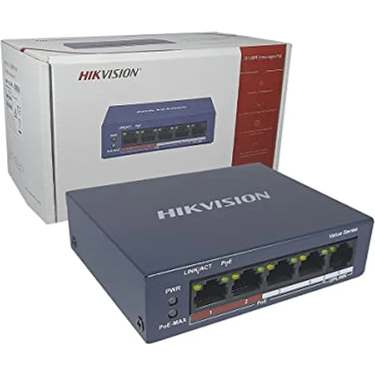 Switch HIKVISION 4 POE 10/100M Unmanaged, +1 Porta Uplink da 100M, 802.3af/at 25 – Bild 5