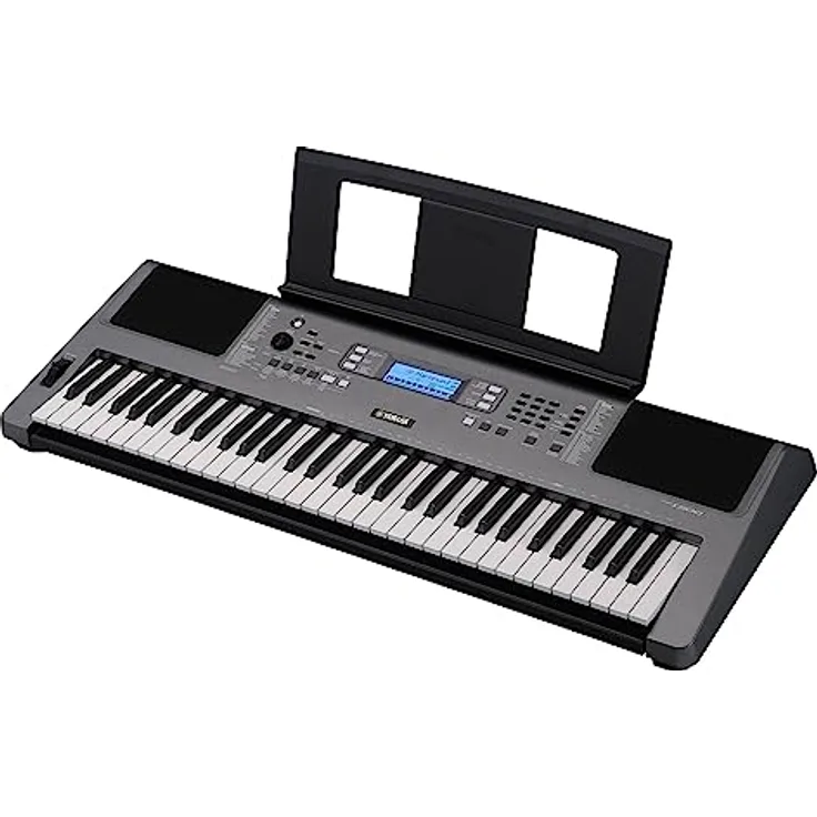 Yamaha PSR-I300 Digital Keyboard, metallic dark grey – Digitales Keyboard mit 61 anschlagdynamischen Tasten – Mit 644 Instrumentenklängen und 30 indischen Begleit-Styles