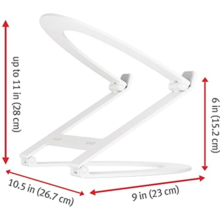 Twelve South Curve Flex | Ergonomischer höhen- und winkelverstellbarer Aluminium-Laptop-/MacBook-Ständer, passend für 10"-17", tragbar - inklusive Transporttasche, mattweiss, TS-2202 – Bild 4
