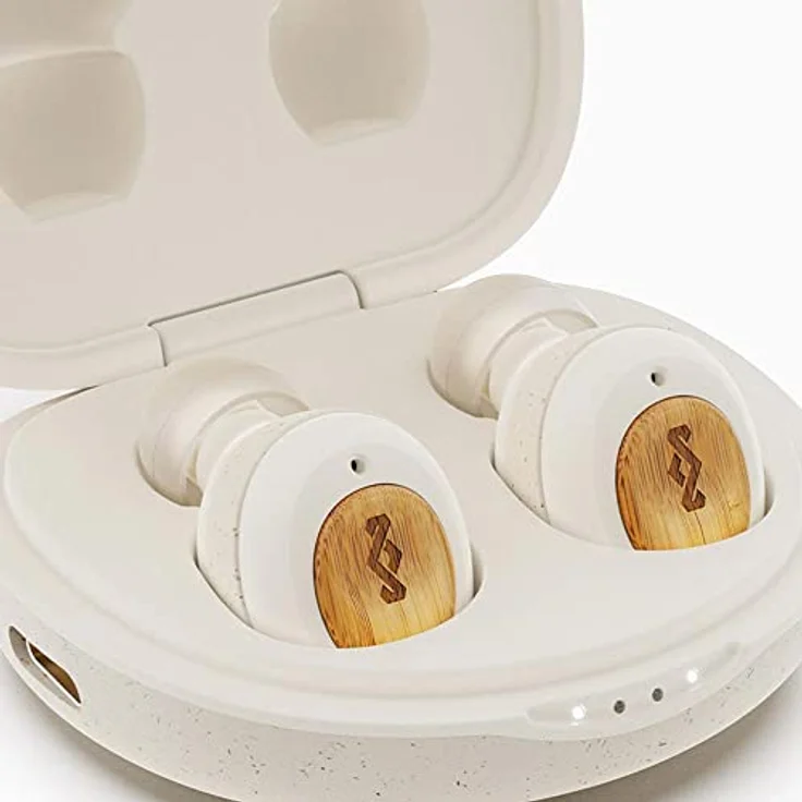 House of Marley True Wireless Champion In-Ear Ohrhörer - Kompakte Bluetooth 5.0-Ohrhörer, 28 Std Spielzeit mit wiederaufladbarem Case, inkl. komfortabler Ohrstöpsel, umweltfreundliches Bambus-Design – Bild 3