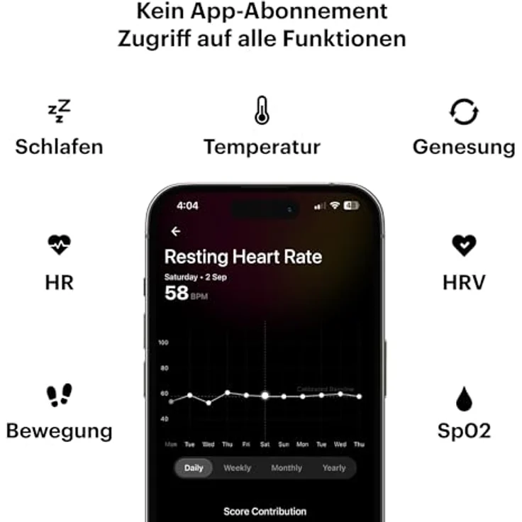 ULTRAHUMAN Ring AIR - Kein App-Abonnement - Smart Ring - Size First mit Größenkit - Verfolgen Sie Schlaf, Workouts, Herzfrequenz, HRV - Bis zu 6 Tage Akkulaufzeit (Größe 12) – Bild 3