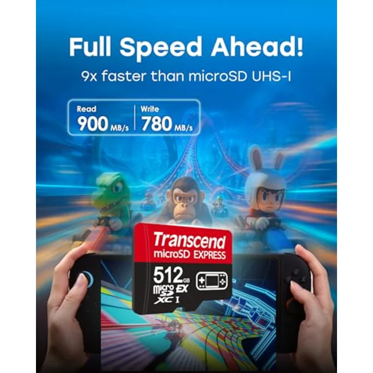 Transcend USD710S, 512 GB microSD Express, U3, UHS-I, PCIe Gen3, 8K Unterstützung – Bild 3