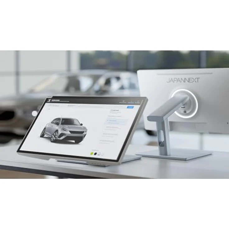 JapanNext JN-IPS2152FHDR-C65W-FLD-T, 21.5" Touchscreen Monitor in Weiß, IPS Full HD (1920x1080), HDR, USB-C Aufladung (65W), Höhen- und Neigungsverstellbar, G-Sync/FreeSync – Bild 5
