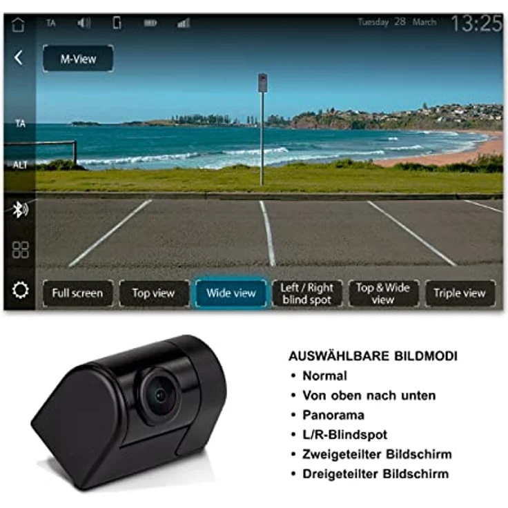 Zenec ZE-RVC80MV, Multi-View Rückfahrkamera mit 6 Anzeigemodi und 700 TV Linien Auflösung – Bild 2