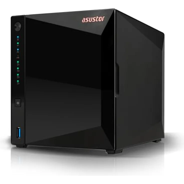 Asustor Drivestor 4 Pro Gen2 AS3304T v2, 4 Bay NAS Gehäuse Netzwerkspeicher, 1.7GHz Quad-Core, 2.5GbE Port, 2GB RAM DDR4, Network Attached Storage für Cloud Speicher (Diskless)