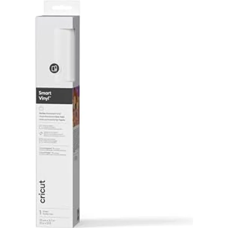 Cricut Smart Vinyl, permanentes Bastelpapier, mattiert, weiß, 33 cm x 3.7 m, spülmaschinengeeignet, wetterbeständig