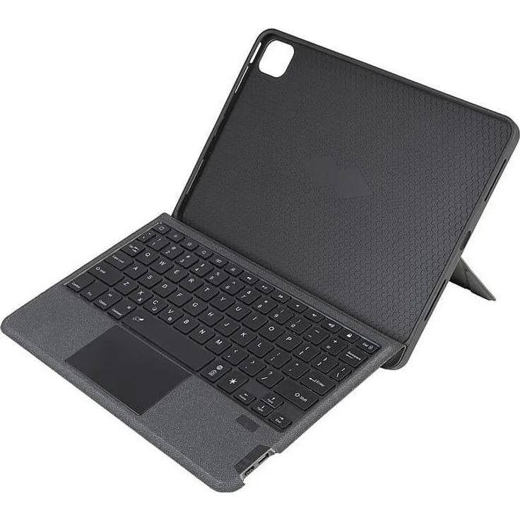 Tucano TASTO Hülle für iPad Air 11'' M2/M3, schwarze Tablet-Hülle mit Tastatur aus TPU