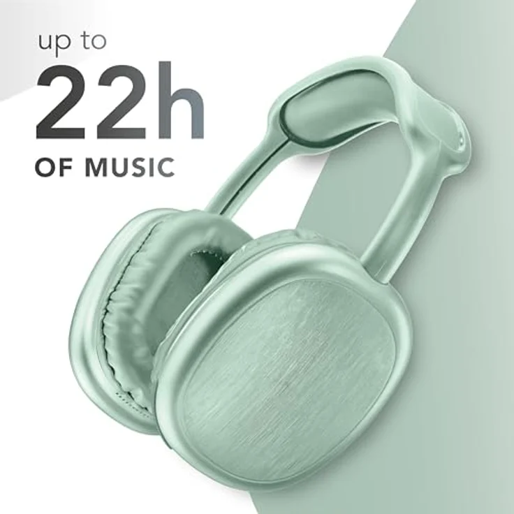 Music Sound MAXI2, Bluetooth-Kopfhörer Around Ear mit Bluetooth 5.0, 22h Play Time, integriertem Mikrofon und Steuerung am Kopfband, verstellbarem Kopfbügel, grün – Bild 5