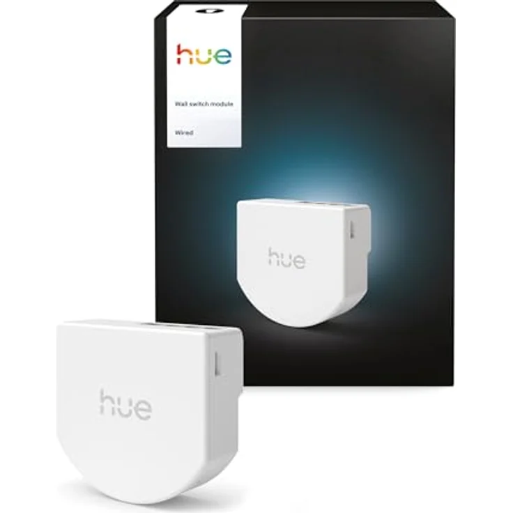 PHILIPS Hue Wandschaltermodul, Smart Schalter für Lampen mit App- & Sprachsteuerung, Netzbetrieb, Weiß – Bild 1
