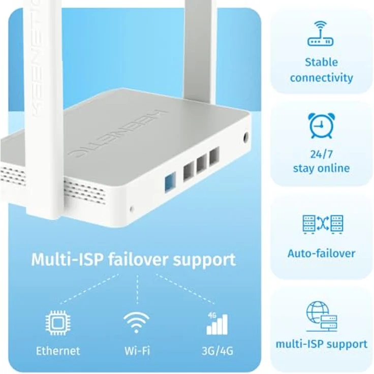 Keenetic Skipper (2nd Generation) AC1200 Mesh-WLAN-5-Gigabit-Router mit Smart-Switch und USB-Port, kevlar-schwarz – Bild 4