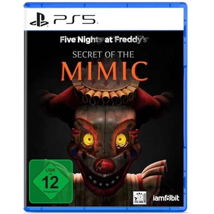 iam8bit Five Nights at Freddy’s: Secret of the Mimic - PS5 mit 30 cm x 45 cm Faltposter, Erkunde Murrays Kostümvilla, Enthülle die Geheimnisse des Mimics