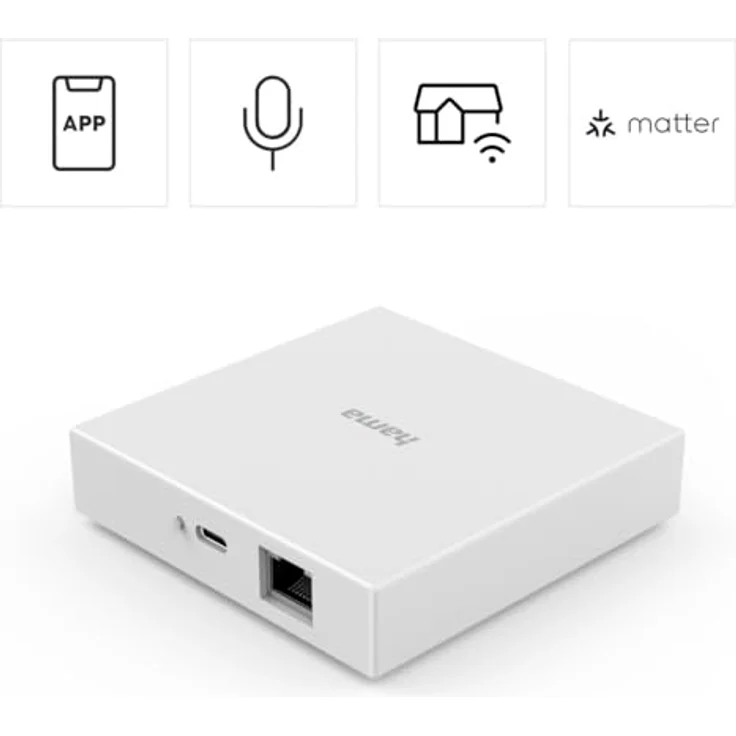 Hama Smart Home Hub (Matter, Zigbee, Thread, App-/Sprachsteuerung, weiß) – Bild 2