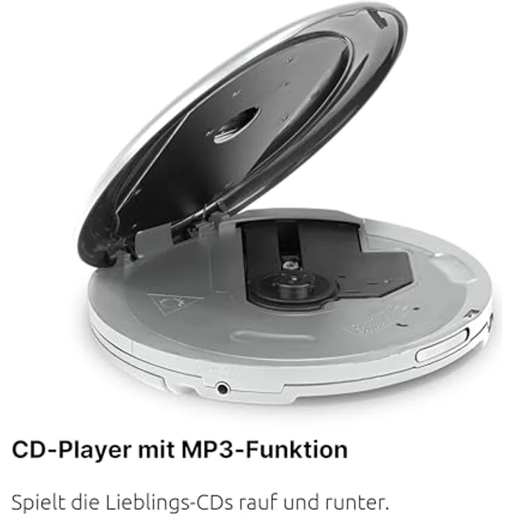 TechniSat DIGITRADIO CD 2GO BT DAB+ Digitalradio UKW Bluetooth Akku, Tragbares CD-Abspielgerät mit DAB+ und Bluetooth, Schwarz – Bild 4