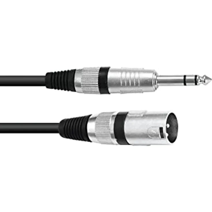 OMNITRONIC Adapterkabel XLR(M)/Klinke stereo 5m sw