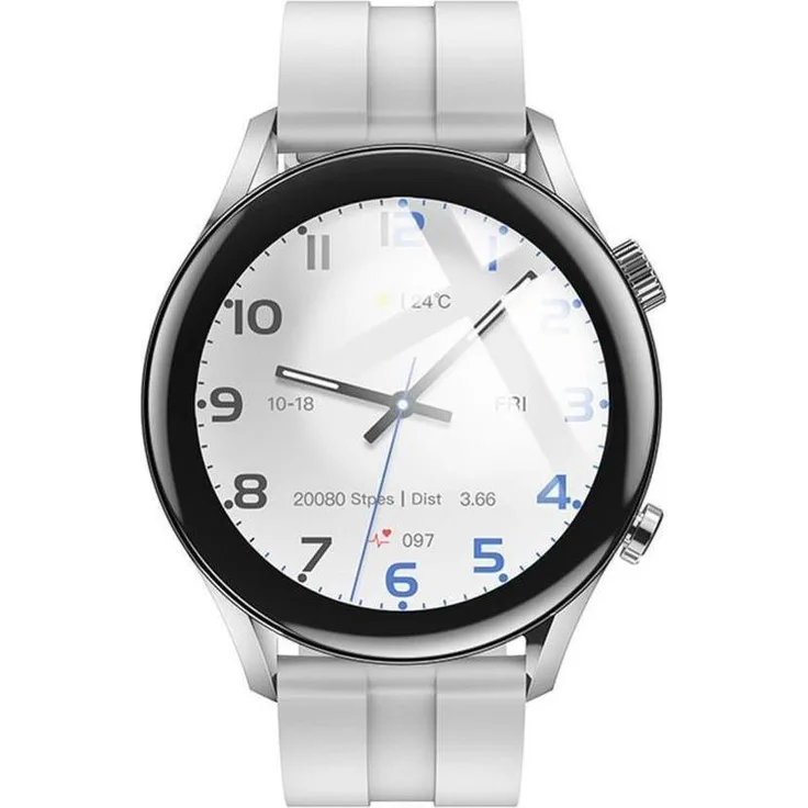 Hoco Y7 Pro, Smartwatch mit integriertem Mikrofon und Anruffunktion, wasserdicht, silber, TFT-Farbdisplay 1,39 Zoll, kompatibel mit iOS und Android