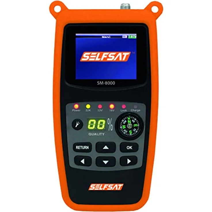 Selfsat SM 8000 Camping Satfinder HD DVB-S + DVB-S2 8PSK SAT Messgerät EU