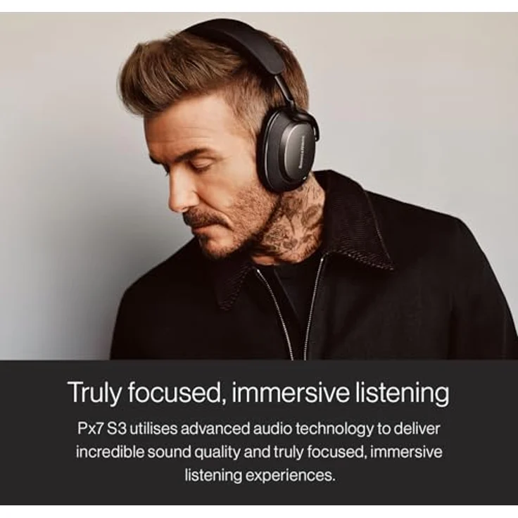 Bowers & Wilkins Px7 S3, Over-Ear-Kopfhörer mit Geräuschunterdrückung, kabellos, aptX™ Lossless, 30 Stunden Akkulaufzeit, 8 Mikrofone - Indigoblau – Bild 2