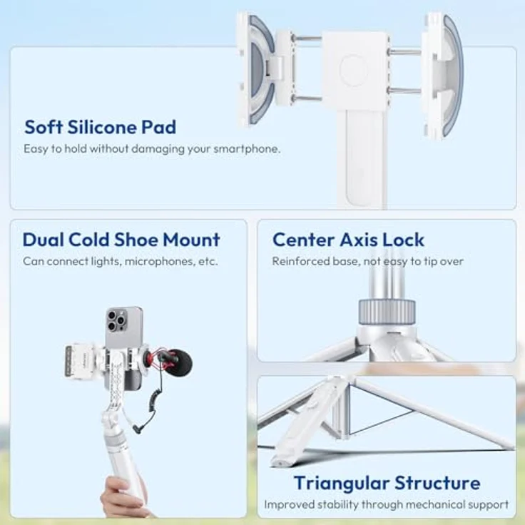 Ulanzi TT88 Overhead Selfie Stick, Stativ für kreative Aufnahmen, Schwarz – Bild 11