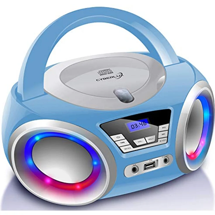 Cyberlux CL-900 CD-Player mit LED-Beleuchtung in Blau – Bild 1