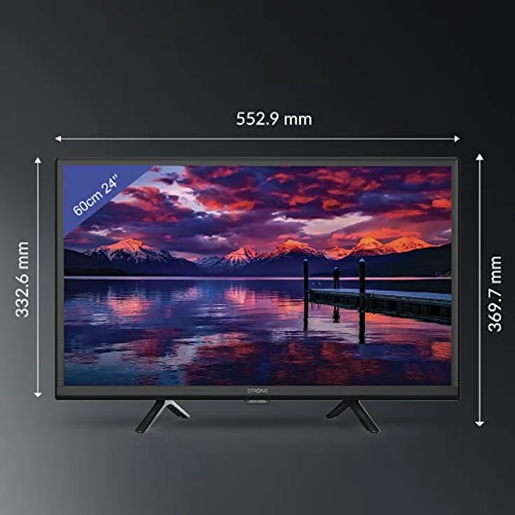 STRONG SRT 24HE4023 | 24'' HD TV | 230 V / 12 V kompatibel | Camping Fernseher | DVB-T2/C/S2 | Hotelmodus | On-Screen-Programmführer mit Timer | schwarz – Bild 2