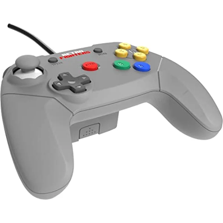 Retro Fighters Brawler64 Wired, Wired Controller für Nintendo 64 mit modernem Design und komfortablem Analogstick, grau – Bild 4