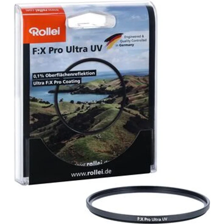 Rollei F:X Pro Ultra UV Rundfilter 62mm, hochwertiger Schutzfilter mit bruch- und kratzsicherem Premium-Filterglas
