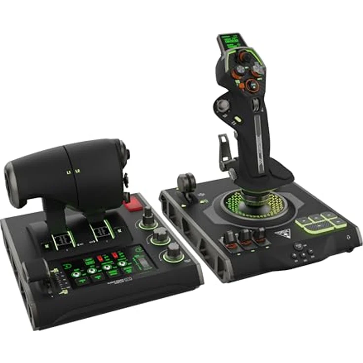 Turtle Beach VelocityOne Flightdeck - Universeller HOTAS-Simulation-Joystick & Schubhebel mit Touch-Display, integriertem HUD & kontaktlosen Sensoren - für Windows 10/11, Schwarz – Bild 2