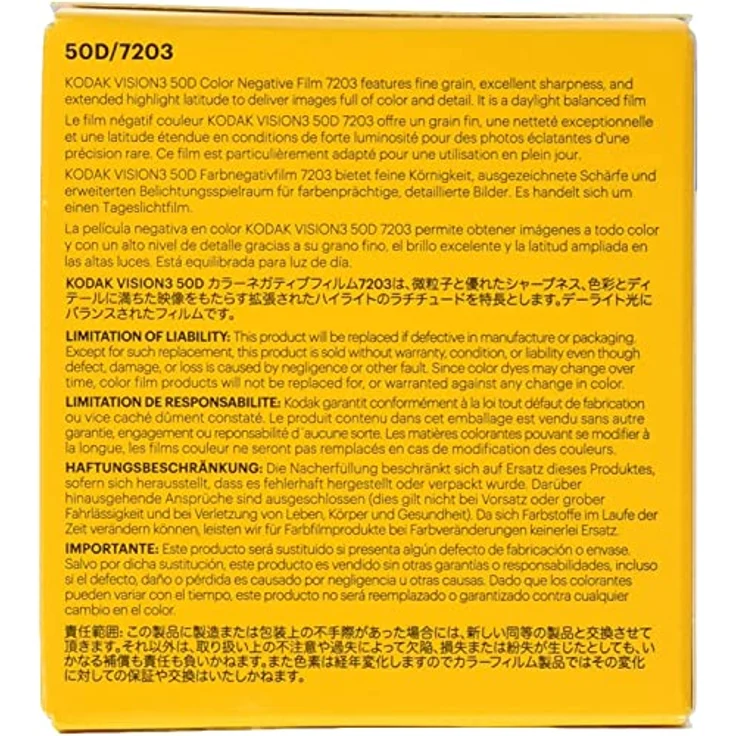 KODAK Vision3 Super 8 mm Farbe Negativ-Film 50D 7203, 1738053, 15,2 m – Bild 3