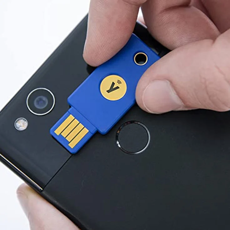 Yubico Security Key NFC - Two Factor Authentication USB and NFC Security Key, Fits USB-A Ports and Works with Supported NFC Mobile Devices – FIDO U2F and FIDO2 Certified - More Than a Password, Blau – Bild 4