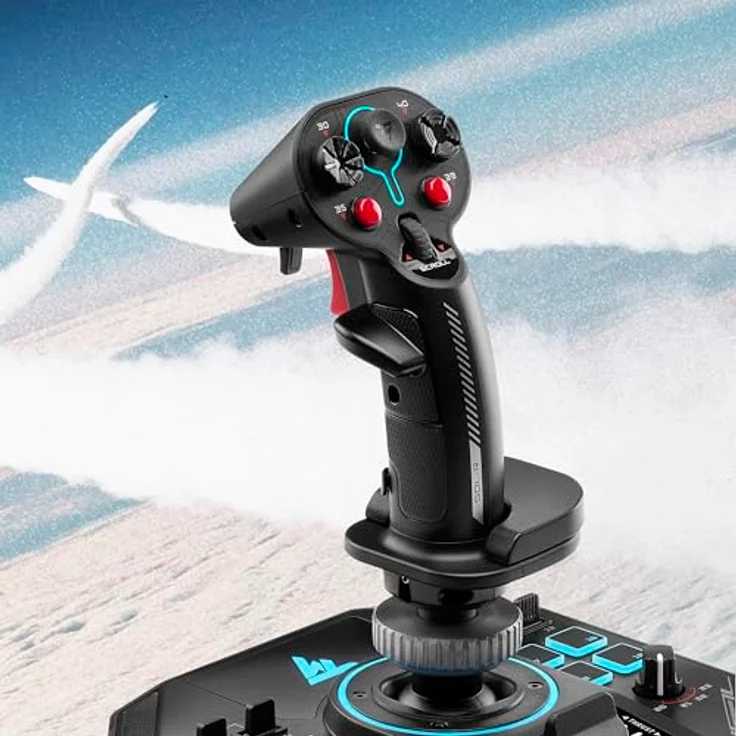 Thrustmaster Sol-R 4 HOTAS, Gaming Controller mit multifunktionalem Joystick und Gashebel, Schwarz, 58 programmierbare Aktionen, 16-Bit-Hall-Effekt-Sensor – Bild 2