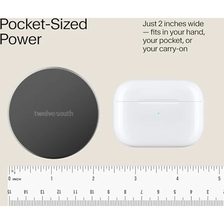 Twelve South PowerBug 35W USB-C PD & 15W Qi Wandladegerät, Schwarz - Schnelles kabelloses Laden mit integriertem USB-C-Anschluss und iOS StandBy-Unterstützung – Bild 7