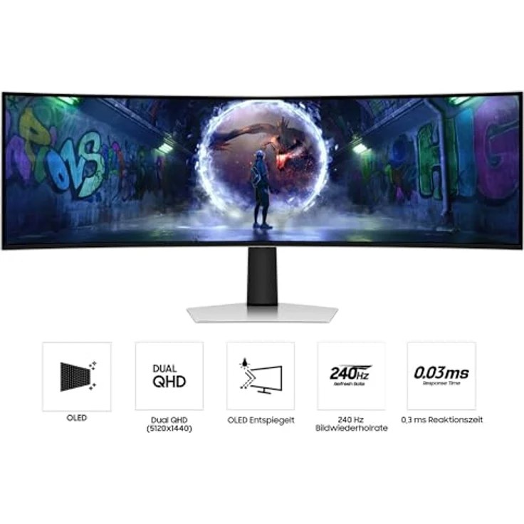 Samsung Gaming Odyssey G93SD, 49" OLED Monitor mit 5120 x 1440 Auflösung, 240Hz, 0,03ms Reaktionszeit – Bild 4