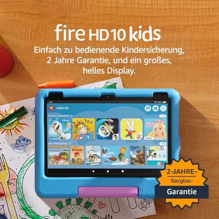 AMAZON Fire HD 10 Kids (2023), Tablet mit 32 GB, kindersicher und mit blauer Hülle – Bild 7