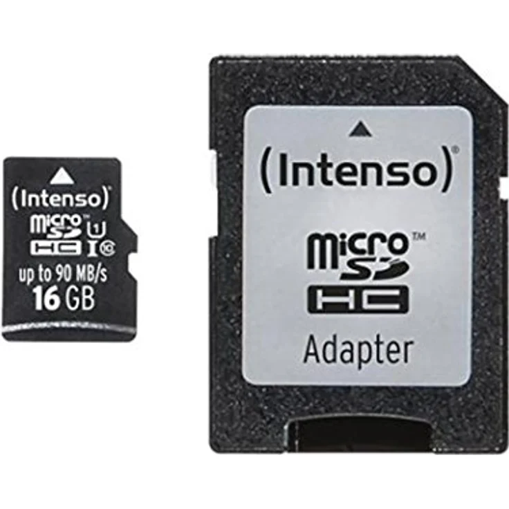 Intenso Professional microSDHC UHS-I Class 10 16GB Speicherkarte inkl. SD-Adapter (bis 90Mbps) schwarz – Bild 2