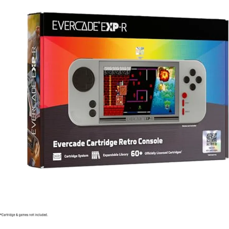 Blaze Evercade EXP-R Solo, Handheld-Konsole mit 800 x 480 IPS-Bildschirm, WLAN und 4-5 Stunden Akkulaufzeit