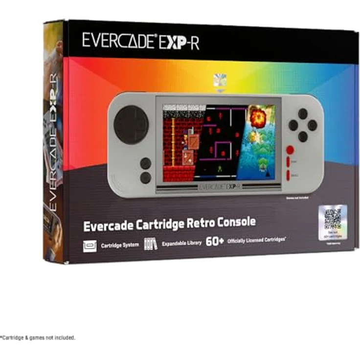 Blaze Evercade EXP-R Solo, Handheld-Konsole mit 800 x 480 IPS-Bildschirm, WLAN und 4-5 Stunden Akkulaufzeit – Bild 1