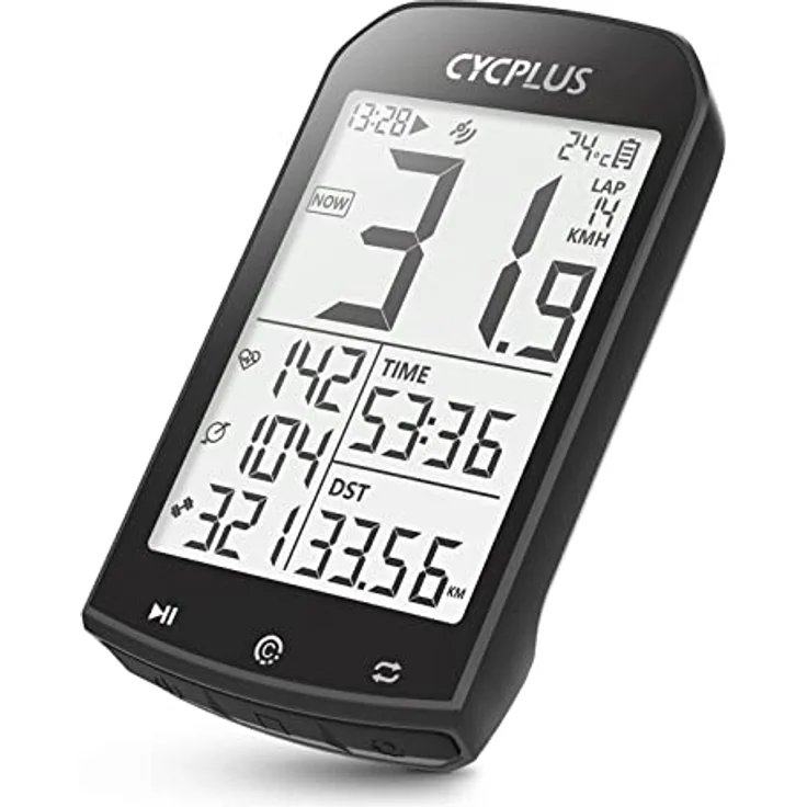CYCPLUS GPS Fahrradcomputer M1 Kabellos, wasserdichter Tachometer ANT+, 7,4cm LCD mit Hintergrundbeleuchtung – Bild 1