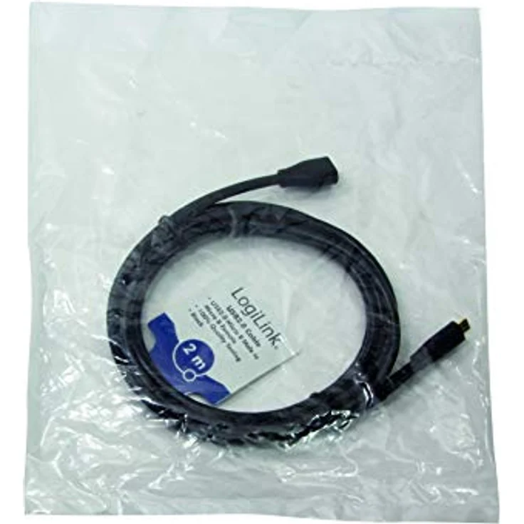 Logilink - USB-Verlängerungskabel - Micro-USB Typ B (M) bis Micro-USB Typ B (W) - USB 2.0 - 2 m - Schwarz (CU0123) – Bild 3