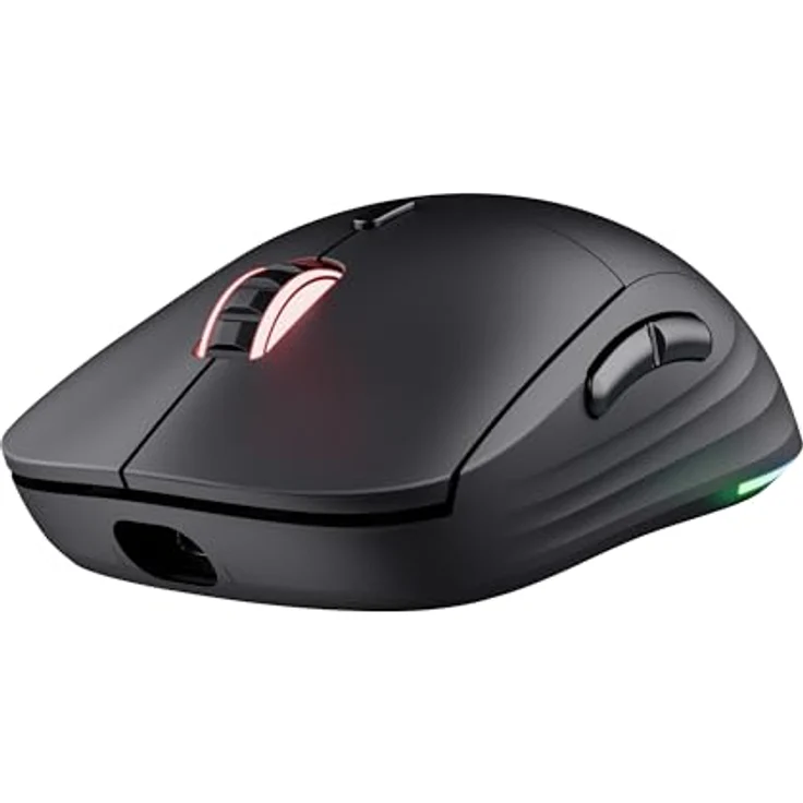 Trust Gaming GXT 927 Redex+ Gaming Maus Kabellos 25K DPI 2.4GHz 94 Stunden Akkulaufzeit, Kailh-Schalter, 6 Programmierbare Tasten, RGB Wiederaufladbare Gaming-Maus Laptop Computer – Schwarz – Bild 2
