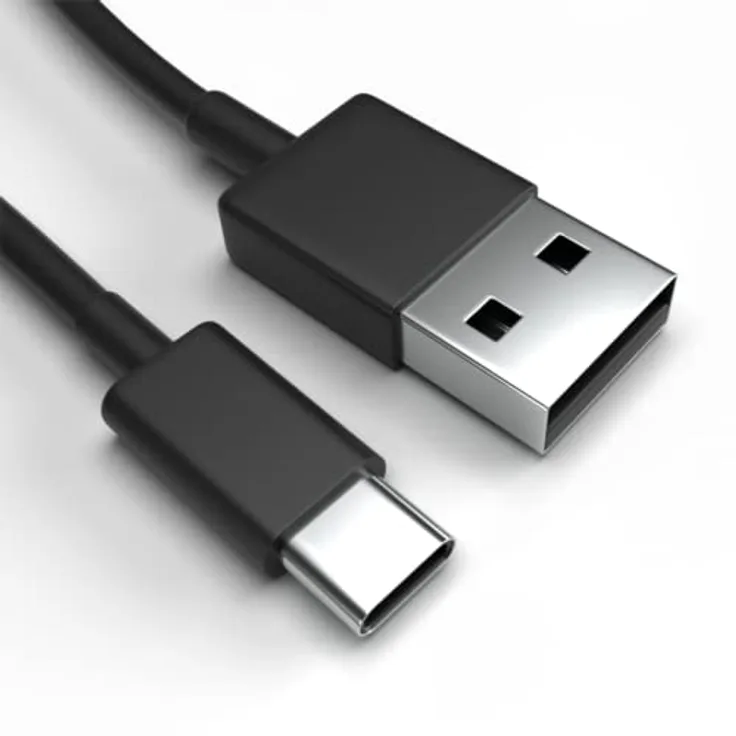 Justcom USB-C Ladekabel für Samsung Galaxy A8 2018, 2 m, Schwarz, superschnelles Ladekabel mit 3 A Leistung und flexibler Verwendung