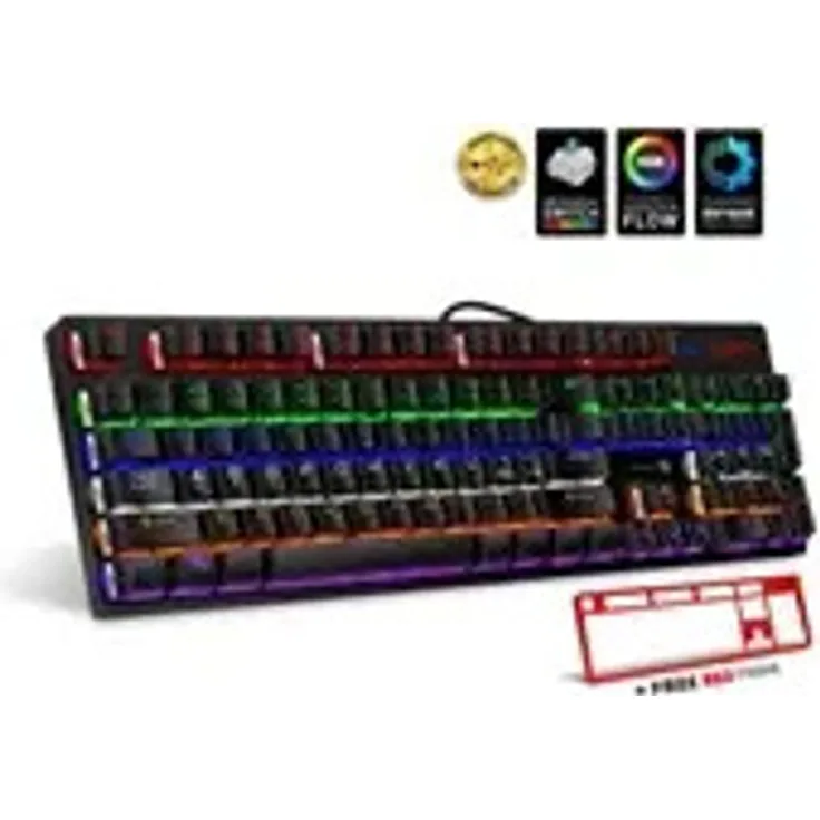 Connect IT NEO+, Mechanische Gaming-Tastatur, RGB-LED, Volle Größe (100%), USB, QWERTY, Schwarz