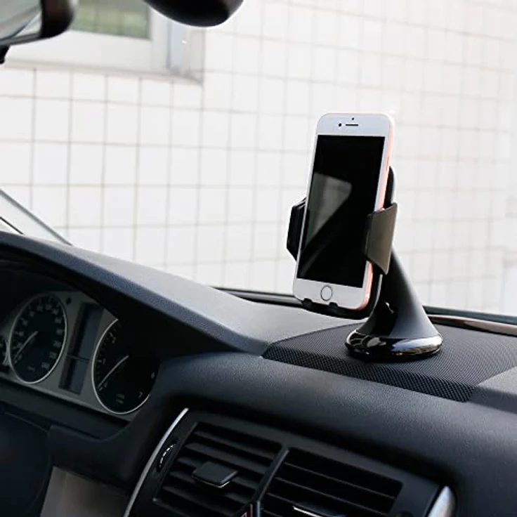 Desire2 Handyhalterung Auto, Universelle KFZ Saugnapf Halterung mit Schnellverschluss, 360° drehbar, kompatibel mit Samsung, iPhone, Huawei – Schwarz – Bild 3