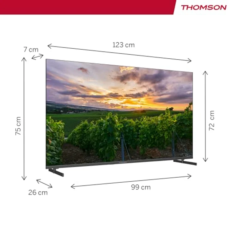 Thomson 55 Zoll (139 cm) QLED Fernseher Smart Android TV (WLAN, HDR, Triple Tuner DVB-C/S2/T2, Sprachsteuerung, Netflix, YouTube, Prime Video, Disney+) – 55QA2S13-2023 – Bild 2